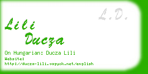 lili ducza business card